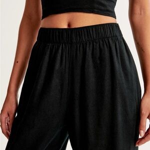 Linen Blend Pull On Pants XL A&F